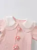 Mameluco Elegante de Manga Larga para Bebés y Niños Pequeños, para Primavera, Otoño e Invierno, para Niñas, Atuendo Lindo y de Moda para Salir, Traje Elegante para Gatear