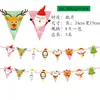Bandera de papel de Navidad creativa bandera de color banderín de cadena flor banner de dibujos animados de Navidad decoración de tienda