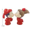 Decoração de Bolo para o Dia dos Namorados Chinês Cola Macia Enfeites de Casal Dia dos Namorados Chinês Acrílico Casal Apaixonado Coração Decoração