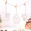 Colgante de fieltro de lana y virutas de madera para Navidad Estilo Ins Escandinavo Cordero Lindo Decoración de Árbol de Navidad Colgante Festivo