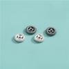 S925 Sterling Silver Gear Wheel Spacer Spacer DIY Acessórios Artesanais Corda Trançada Cristal Pérola Pulseira Spacer Beads Loose Beads