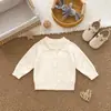 2026 Nuevo Suéter de Punto Cardigan para Niños 100% Algodón Puro Otoño Invierno Unisex Suéter Infantil Ropa Exterior Casual con Solapa