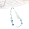 Cordón para Teléfono Móvil Colgante de Oso con Cuentas Hecho a Mano Cuentas de Cristal Colgante de Lazo Cordón Antiperdida Cadena de Muñeca para Mujer