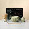 Juego de Té de Pétalos de Matcha Estilo Japonés, Batidor de Matcha de 100 Púas, Soporte para Batidor de Matcha, Tazón de Té, Batidor de Bambú para Matcha