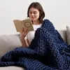 Manta de Gravedad Tejida a Mano de Nuevo Estilo Transfronteriza para Alivio del Estrés, Manta Tejida, Manta de Lana para Primavera y Otoño, Funda de Manta para Sofá Fabricante