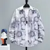 Estilo Japonés Hombres Manga Larga Moderna Resistente a la Suciedad Estampada Resistente al Desgaste Chaqueta Superior Ropa de Trabajo Juvenil Holgada Moda Casual Camisa
