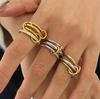 Anillo superpuesto de acero inoxidable europeo y americano Jingqiao, anillo personalizado de alta calidad con sensación de mano de acero de titanio, joyería de anillos transfronterizos
