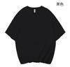 Camiseta de Manga Corta con Hombro Caído de Personalidad Street de Amazon Tendencia de Comercio Exterior para Hombre y Mujer Patrón Personalizado LOGOTIPO