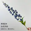 Flores artificiales azul bruma para bodas al por mayor, flores falsas de color bruma oscura para escenario de salón de bodas, decoración floral de fondo de pasillo