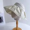 Sombrero Visera de Protección Solar de Ala Ancha Recomendado para Mujeres, Nuevo Modelo de Verano, Resistente a los Rayos UV, Sombrero de Sol Plegable, Sombrero de Sol para Vacaciones