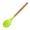 Daifa Hogar Cuchara Densa de Silicona Mango de Madera Engrosado Cuchara para Olla de Silicona Cuchara para Papilla Cuchara para Arroz Utensilios de Cocina Hogar Cuchara para Cocinar Antiadherente