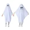 Nueva capa de fantasma blanco calabaza gato negro para niños transfronteriza, disfraz de cosplay de Halloween para fiestas temáticas