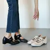 Zapatos Mary Jane de Verano Tejidos Huecos Estilo Hada Francesa Estilo Nuevo 2026 para Mujer con Correas Cruzadas Elásticas y Boca Baja