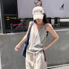 Chaleco Holgado Casual de Verano Perezoso sin Mangas Ropa Exterior Algodón Copo de Nieve Delgado Tirantes Espalda Descubierta Cuello en V Chaleco para Mujer en Stock