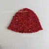 Sombrero de Red para Niños de Hilo Tejido con Lentejuelas, Sombrero de Ganchillo Hecho a Mano para Niñas, Accesorio de Moda y Elegante