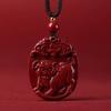 Colgante de dragón del zodiaco de cinabrio con arena de oro púrpura de fábrica, collar del zodiaco de este año, colgante de dragón