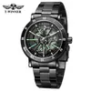Nuevo reloj mecánico automático de movimiento hueco informal de moda para hombre de estilo europeo y americano de Forsining