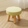Taburete pequeño taburete bajo pequeño para el hogar taburete redondo de madera maciza taburete seta banco infantil lindo banco suave banco creativo para zapatos