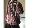 Camisa Xadrez de Manga Longa 2026 para Homens, Casual Versátil Estilosa Estilo Japonês e de Hong Kong Corte Solto Juventude Estudantil Marca Tendência Jaqueta