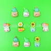 Accesorios de Animales de Resina para Plantas en Maceta, Caja de Papelería para Refrigerador, Caja de Almacenamiento, Accesorios de Pegamento Cremoso, Pequeños Adornos, Pinzas para el Cabello, Accesorios para el Cabello