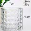 Taza de Vela Transparente Taza Vacía Vidrio Espesado Taza de Vela Aromática Sala de Estar Portavelas Transparente Taza de Vidrio para Velas En Stock