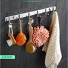 Gancho de ropa de acero inoxidable para cocina, baño, ducha, sin perforaciones, para montaje en pared de cocina