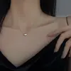 Colar Popular de Grão de Prata Xiaohongshu para Mulheres Prata Esterlina S925 Luxo Acessível Design de Nicho Corrente para Suéter Outono e Inverno Não Desbota