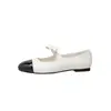 Zapatos Mary Jane cuadrados de punta cuadrada versátiles en colorblock de color clásico nuevo de primavera estilo Chanel para ir al trabajo