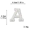Stock de liquidación: Rhinestones hot-fix de 4.5 cm, parches de tela multi-color con letras inglesas para DIY en ropa, zapatos y sombreros
