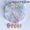 Caja de Flor de Ciruelo con Lazos de Perla, Flores de Dibujos Animados, Pedrería Mixta para Uñas, Decoraciones Brillantes para Uñas, Decoraciones Mixtas al por Mayor
