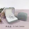 Caja de Joyería Flotada de Tela de Terciopelo Perla al por Mayor con Hebilla Dorada para Anillo, Pendientes, Joyería, Caja de Joyería para Empaque de Boda