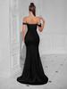 Nuevo Vestido de Noche de Alta Gama con Temperamento Sexy y Corte Entallado para Mujer de Amazon, con Abertura, para Banquete, Vestido Largo al por Mayor