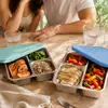 Contenedores de Acero Inoxidable para Snacks con Tapas de Silicona, Cajas de Snack Bento a Prueba de Fugas, Contenedores de Metal Reutilizables con Múltiples Compartimentos para Almuerzo, Aptos para Lavavajillas, Almacenamiento de Alimentos para Preparación de Comidas, Trabajo y Viajes