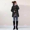 Otoño e Invierno nuevo abrigo de lana japonés y coreano para mujer con capucha y hebilla de cuerno