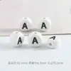 Amazon Xiyin Venda Quente 6x 10mm Contas Cerâmicas com Alfabeto Material para Fazer Pulseira DIY Infantil Conjunto de Contas