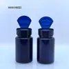 Frasco Plástico PET para Cuidados com a Saúde 100ml Frasco Redondo Frasco para Cápsulas Frasco para Gomas Preto Azul Tampa Flip-top Dourada UV