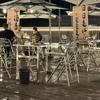 Mesa y sillas de comedor para restaurante de barbacoa famoso en Internet, mesa plegable sencilla, mesa redonda para restaurante de barbacoa, sillas plegables impermeables para exteriores, mesa de comedor