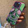 Capa para Celular Iphone16Pro Face de Caveira Roxo Verde 15 Capa Laser 14 Apple 12 Anti-Queda 11Xsmax Rígida 78
