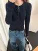 Han Xun Suéter de Tricô Lã Misturada Slim Fit Gola Henry Bolso Duplo Ivy Diário de Outono 2026 Novo Modelo 27397