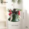 Nueva Campana de Hierro Navideña Colgante Brillante para Pared Colgar en la Puerta Decoración para Colgar en el Árbol de Navidad Fruta Roja Piña Cono Adornos