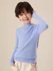 Suéter de cachemira para niños, suave y cálido, tejido ajustado para niños, suéter de cachemira tipo pullover para niñas, camiseta interior