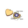 Acero Inoxidable Oro 18K Corazón con Goteo de Aceite Ojo de Piedra de Strass Colgante DIY Moda Collar Pulsera Accesorios para Ropa Venta al por Mayor