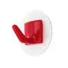 Ganchos Adhesivos sin Taladro para Colgar en la Pared del Baño, Ganchos Adhesivos sin Rastro, Mini Ganchos Rojos Festivos, Ganchos para Joyería y Llaves