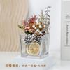 Adornos para Decoración de Interiores del Hogar, Flores Inmortales, Flores Secas, Taza Difusora de Aromaterapia Cinnamon Libre de Fuego, Regalo Hecho a Mano para Mejor Amiga