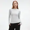 Xichen Disponible Otoño/Invierno Patrón Waffle Camisa de Tenis Manga Larga Ajustada para Mujer Top Deportivo 26D1507 Disponible Transfronterizo