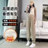 Calça Jogger Feminina Grossa com Forro de Lã para Outono e Inverno 2025 Nova Veludo Cotelê Harem Cenoura Casual Calça de Moletom