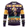 Comércio exterior 3D digital estampa de Natal manga longa gola redonda suéter transfronteiriço novo casual outono e inverno moda diária