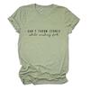 Camiseta Gola Redonda Solta de Manga Curta Confortável Nova de Verão Europeia e Americana eBay Não Pode Jogar Pedras Enquanto Solta
