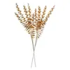 Folhas Douradas Flores de Simulação Arranjo de Casamento Decoração Flores Artificiais Folhas Douradas Frutas Vermelhas Fruta da Fortuna Folhas de Eucalipto em Leque Enfeites