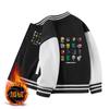 Chaqueta de otoño para niños nueva chaqueta delgada de terciopelo engrosada para niños medianos y pequeños moda de uniforme de béisbol de invierno guapo para bebé